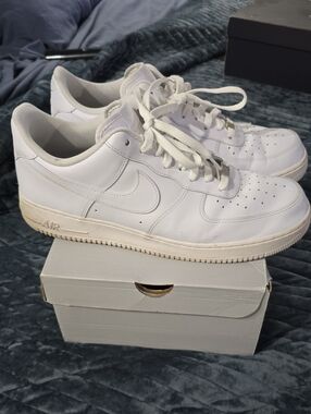 Nike White Low-Top Leather Sneakers